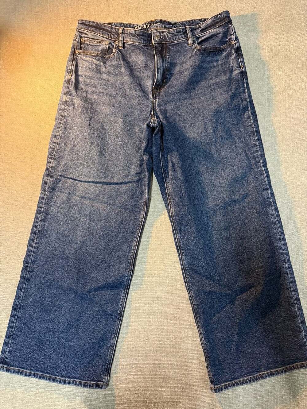 American Eagle Stovepipe Stretch Wide Leg Jeans